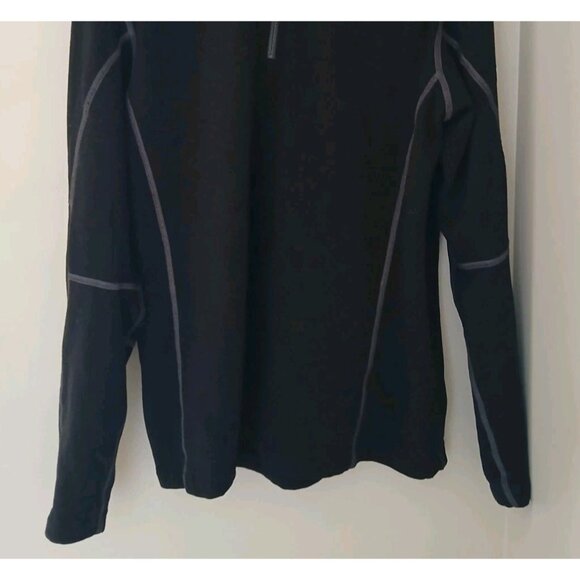KUHL Revel 1/4 Zip Sweater Size Large Black Fleece Lined Active Pullover 3007 - Picture 4 of 10